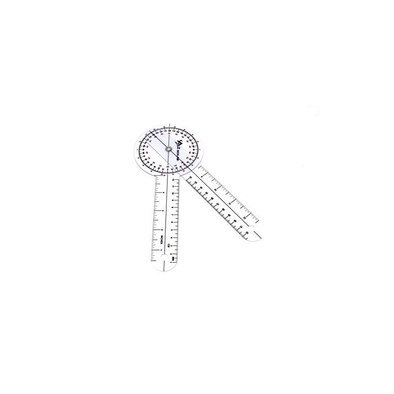 A2ZSCILAB Plastic 8" Goniometer 360 Degree ISOM Physical Therapy Angle