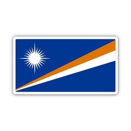 Squiddy Marshall Islands Flag Country Pride - Vinyl Sticker for Car, Laptop, Notebook (5" Wide)