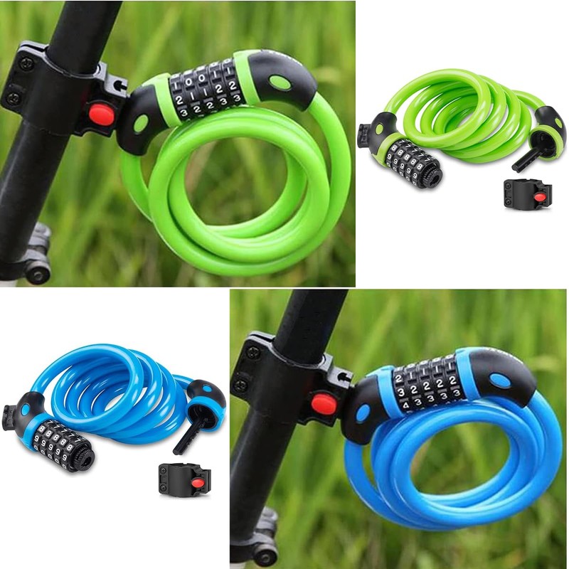 Bike Lock, 4 Feet Bicycle Locks Cable, Heavy Duty Anti