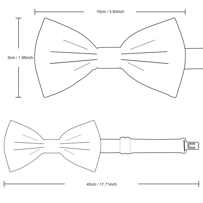 Branduce White Bow Ties for Boys Pre Tied Toddler Bow
