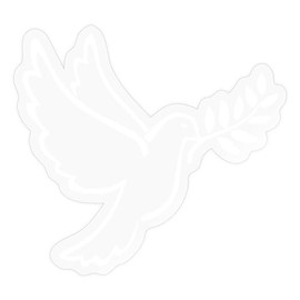 Spreadshirt Peace World Peace Dove Gift Sticker, Max. 10 x 10 cm, 10 x 10 cm, Transparent Glossy