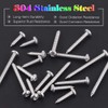 Glarks 51Pcs #6 x 1-1/2'' Button Head Torx Security Machine