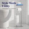 Kitsure Toilet Paper Holder Free Standing – Rustproof Metal Toilet
