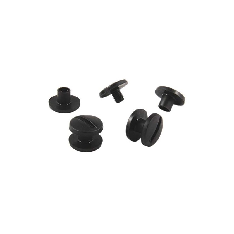Plastic Book Screws | Black or White | Choice of