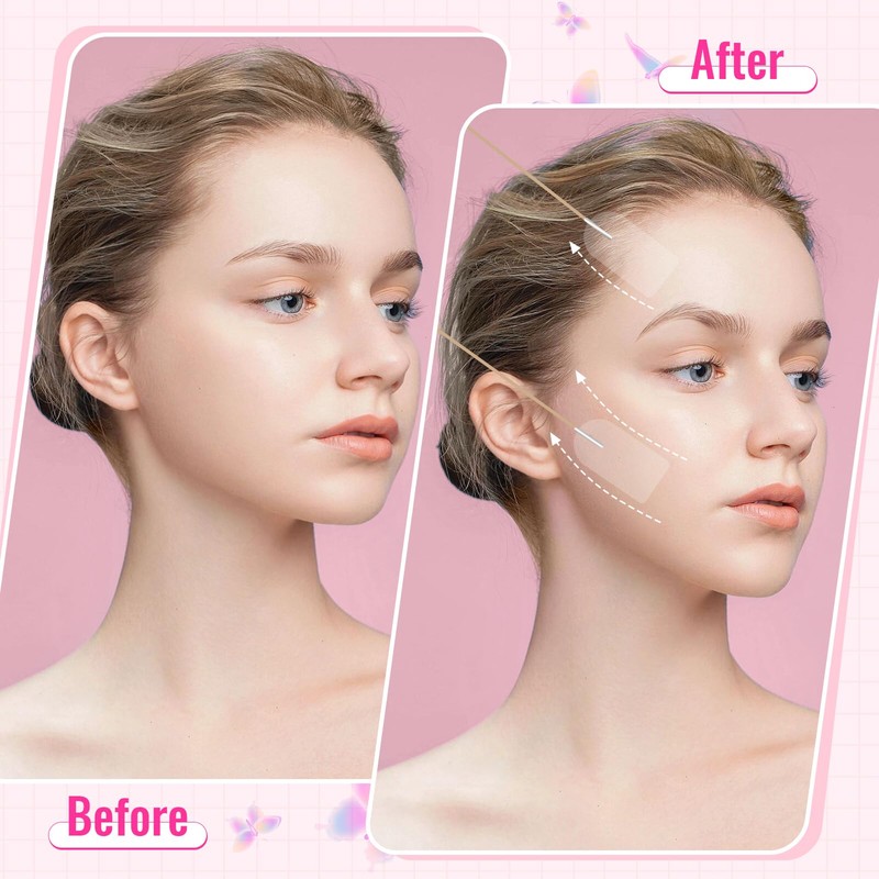 Face Lift Tape Invisible with String for Lifting Sagging Skin,