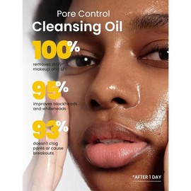 Pore Control Cleansing Oil, Makeup Remover for Sensitive, Oil Cleanser for Face, Blackhead Removal, Korean Skin care, Hydrating, Fragrance-Free