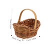 BESPORTBLE Mini Rattan Woven Basket Lightweight Picnic Flower Basket for