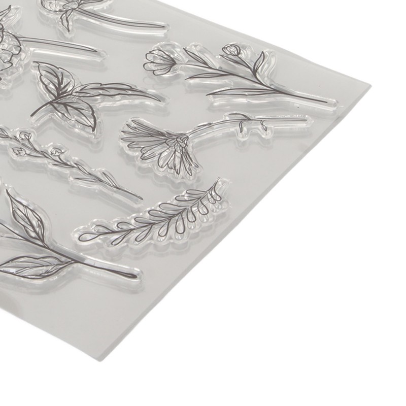 6pcs Clear Stamps Innovative Decorative Flower TPR Clear Stamps for