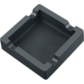 Cigar Ashtray,Silicone Outdoor Ashtray for Outside Patio Indoor,Large Cigar Rests Ash tray Outdoors,Unbreakable/Non-slip/Burn-resistant Ashtrays (Black)