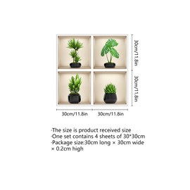 WOHAHA Wall Sticker, Stylish, Plant, Plant, Plant, Plant, Succulent Plants, Greenery, Scenery, Scenery, Scenery, Scenery, Scenery, Wall Sticker, Removable, Wall Sticker, Wall Sticker, Art, Waterproof,