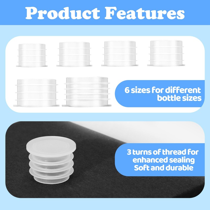 Ayzylpth 60-Pack Salt and Pepper Shaker Plugs, Reusable Salt Shaker
