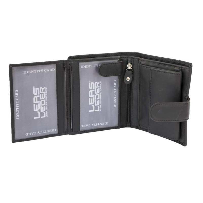 LEAS Ladies Wallet with Outside Lock and Big Coin Compartment