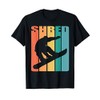 Snowboard Retro 70s Picture Silhouette Regalo Snowboard Maglietta