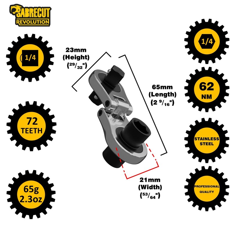 SabreCut 1 x MRSC08 Dual Drive Flex Smallest Mini Micro