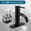 HaiZR Bathroom Faucet - Matte Black Single Hole Hot and
