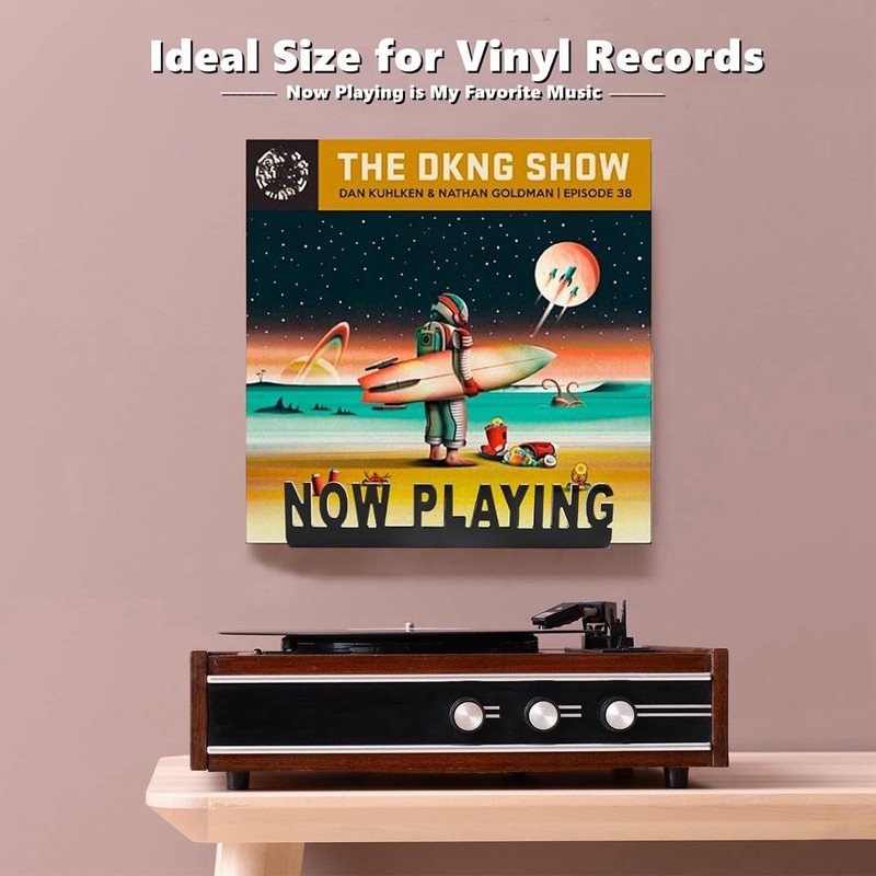 TuoYi Now Playing Vinyl Record Wall Mount Shelf, Black 7