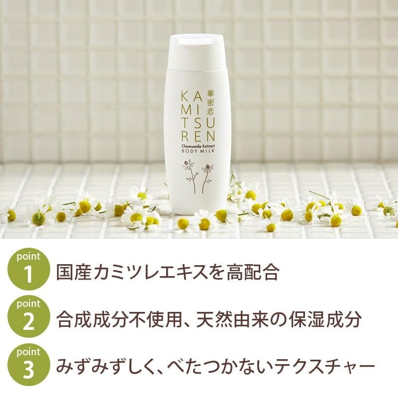 Hanamien Body Milk, 5.1 fl oz (150 ml), Additive-free, Moisturizing,