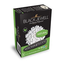 Black Jewell Bulk Case 36 Bags Heritage Microwave Popcorn, Natural, 21oz (Pack of 6)