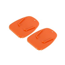 INFINAUTO 2pcs Motorcycle Kickstand Support Pad Side Stand Pad Orange Stylish Design