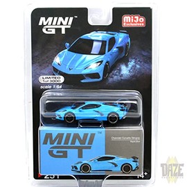 MINI GT 1:64 MiJo Toys Exclusive 2020 Chevy Corvette Stingray (Rapid Blue) Left Hand