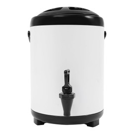 YIYIBYUS Stainless Steel Insulated Beverage Dispenser, 8L/2.11gal Drink Dispenser with Spigot, Insulated Thermal Hot and Cold Coffee Carafe for Cold Milk, Hot Water, Tea & Coffee