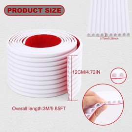 Garage Wall Protector,Strong Self-Adhesive Rubber Bumper Protectors for Car SUV Doors,Anti-Scratch and Waterproof Garage Wall Protector Strip for Car Doors,4.72in x 9.84ft (White) (9.84FT)