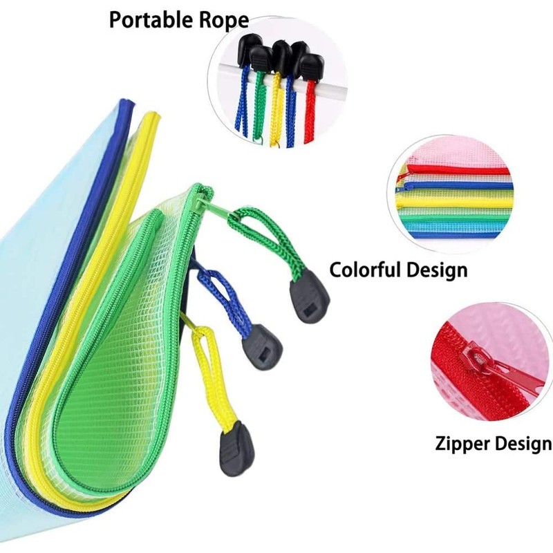 Plastic Wallets A4 Zip Wallets Ziplock Bags Plastic Mesh Document