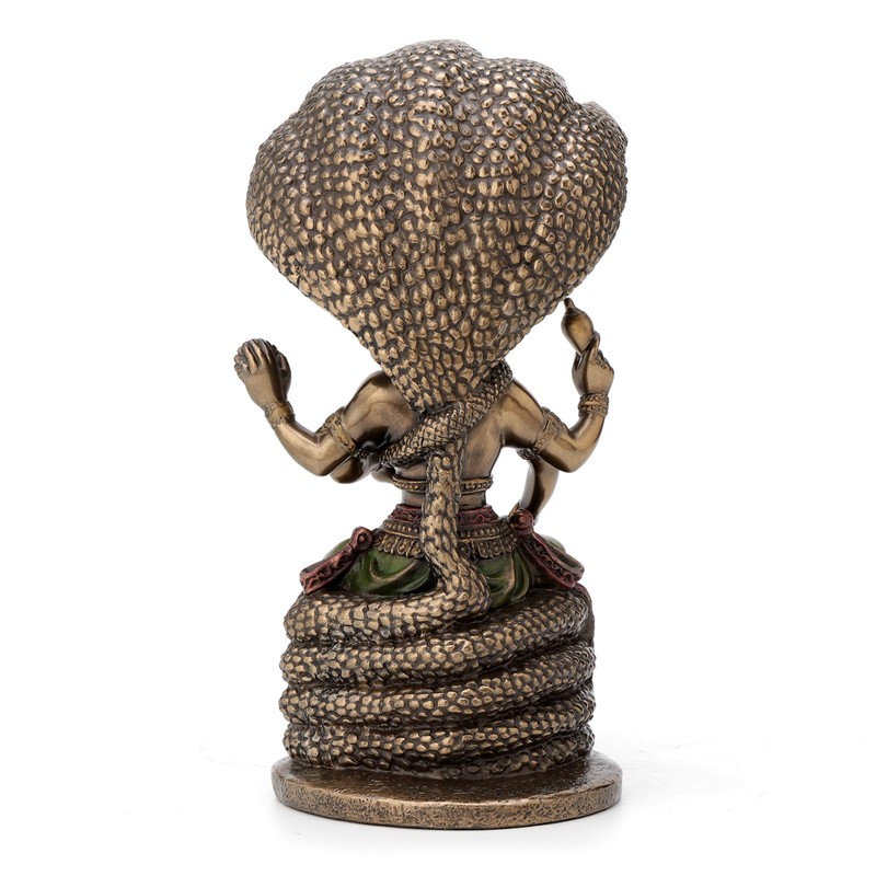 Veronese Design Shesha Vishnu Sheshanaga Statue Sculpture 7.2" Tall