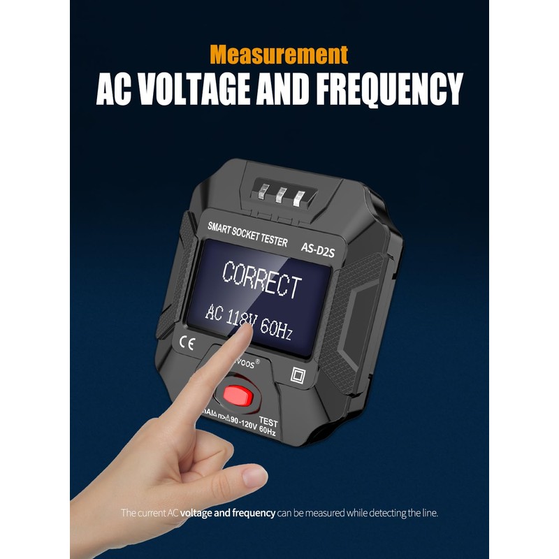 Aicevoos Outlet Tester Electrical GFCI Trip Tester Receptacle Detector with