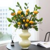 Xshelley 2 Bunches Artificial Lemon Branches,8 Head Fake Lemons Stems,