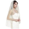 BEAUTELICATE Wedding Bridal Veil with Comb 1 Tier Cut Edge