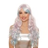 Long Wave Wig Pearl Lilac x Light Blue
