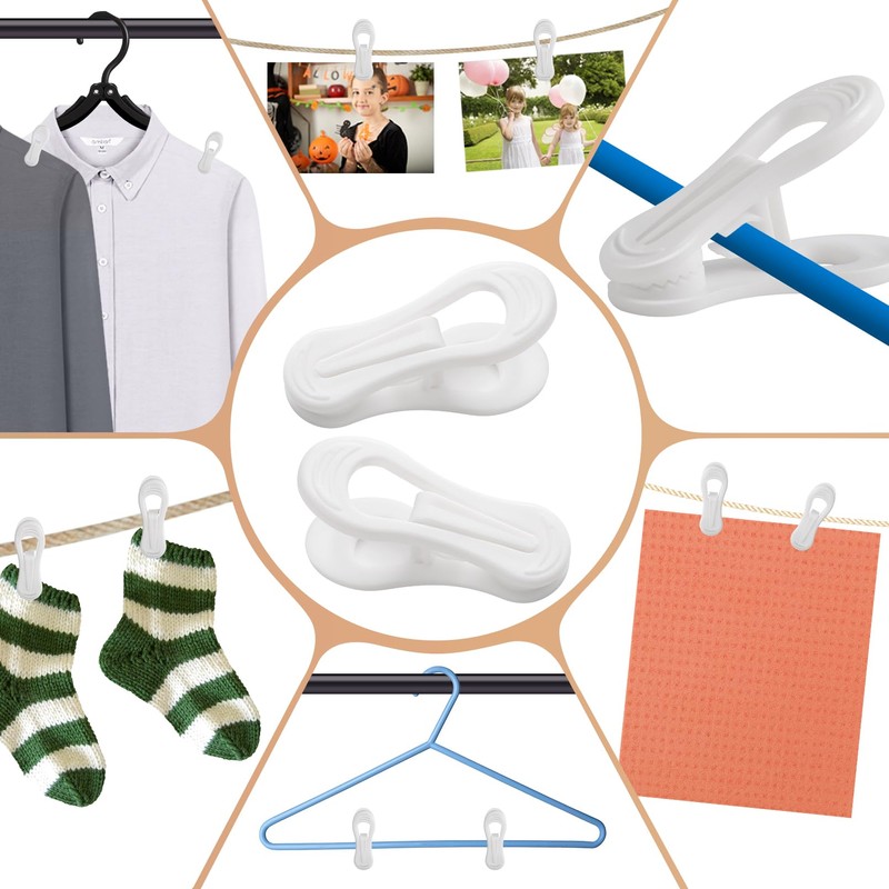 EOGRFW Pack of 50 Hanger Clips, Strong Finger Clips, Finger