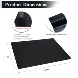 YACEYACE 2Pcs Black Silicone Placemats, 15.7"x 11.8" - Kitchen Counter & Baking Silicone Mats