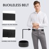 KEYRI Pack of 4 belts without buckle for men, adjustable