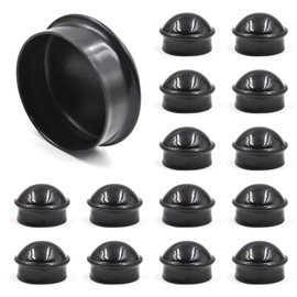 (15 Pack) 2-7/8" Chain Link Fence Round Dome Post Caps, Chain Link Caps for 2-7/8" Diameter Posts - Black