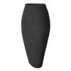 Urban CoCo Women's Elastic Waist Stretch Bodycon Midi Pencil Skirt