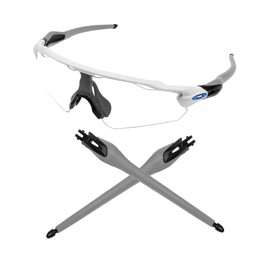 Eye Opening Stuff Replacement Black Temples Arms For Oakley Radar EV Path OO9275 Sunglasses - Grey