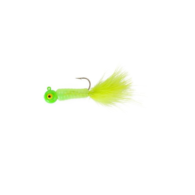 Lindy Fuzz-E Grub Jigs - Chartreuse Shad - 2 in