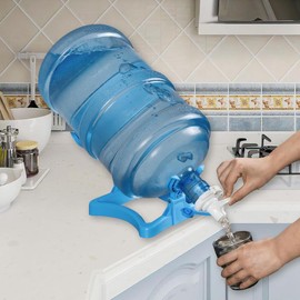 Kquepo 5 Gallon Water Jug Holder Stand for Water Dispenser Non Slip Water Dispenser Worktop with 2 Dispenser Valves