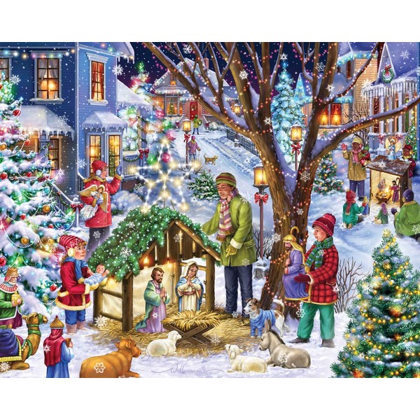Vermont Christmas Company Neighborhood Nativity Jigsaw Puzzle 1000 Pieces