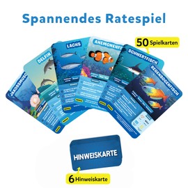Skillmatics Card Game - 10 Times You Can Guess Underwater Animals, Gifts for Children from 8 Years, Great Fun for Travel, Holidays and Game Evenings with the Family