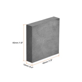 sourcing map Graphite Block Ingot Rectangle Graphite Electrode Plate 45 x 45 x 10 mm for Melting, Casting, Electrolysis, Electroplating, Pack of 5