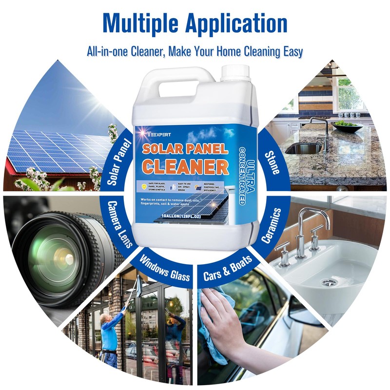 Teexpert Solar Panel Cleaner (1Gallon Makes 600 Gallons), Ultra Concentrated