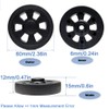 Spinner Wheel Replacement Set 4Pc Spinning Rubber Wheel Flexible Smooth