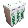 VictoryStore 3-in-1 Recycle Bin Set - Waste/Plastic/Cans - Large 36.5