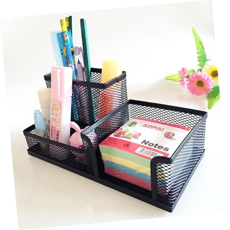DOITOOL Metal Mesh Desk Organizer Compartment Storage Case for Office
