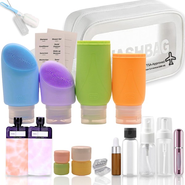 32Pcs Travel Toiletry Containers Kit Travel Size Containers Leak Proof