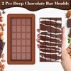 Kamehame Deep Chocolate Bar Molds 2 Pack, Large and Thick