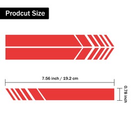 SINGARO Car Rear View Mirror Stickers Decor Car Body Sticker Vinyl 4pcs (Red)